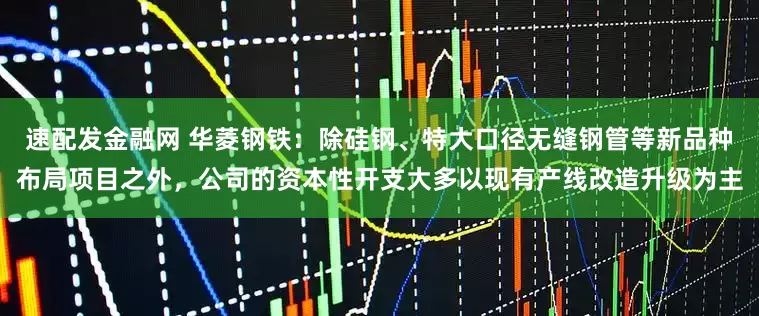 速配发金融网 华菱钢铁：除硅钢、特大口径无缝钢管等新品种布局项目之外，公司的资本性开支大多以现有产线改造升级为主